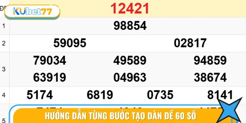 Soi Cầu Dàn Đề 60 Số Đánh Quanh Năm Bách Phát Bách Trúng 3 Từng bước cụ thể để tạo dàn đề 60 số đánh quanh năm chính xác
